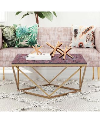 Coffee table, Gold*Red - EM4