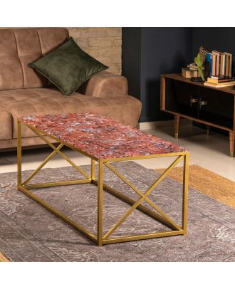 Coffee table, Gold*Red - EM14