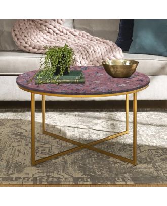 Coffee table, Gold*Red - EM15