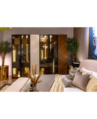 Laurent wardrobe, natural wood, 300*240 cm - Sin.New4