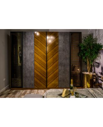 Rival wardrobe, natural wood, 300*240 cm - Sin.New8