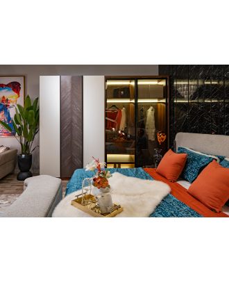 Miami wardrobe, natural wood, 300*240 cm - Sin.New6