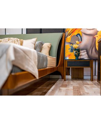 Flora Bed, Natural Wood, 180cm - Sin.New1