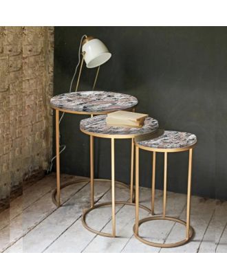 Side table set, Gold - EM56
