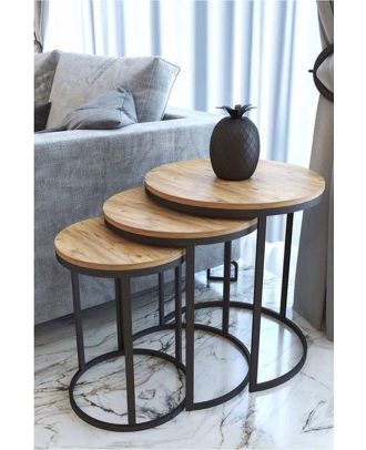 Side Table Set, Black - EM65