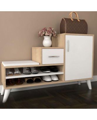 Shoe rack, White*Beige - A006