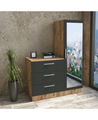 Makeup vanity, Brown*Black - A042