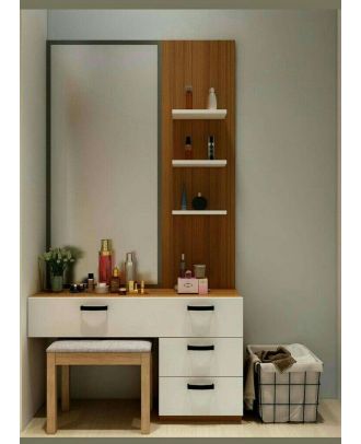 Makeup Vanity, White*Brown - A094