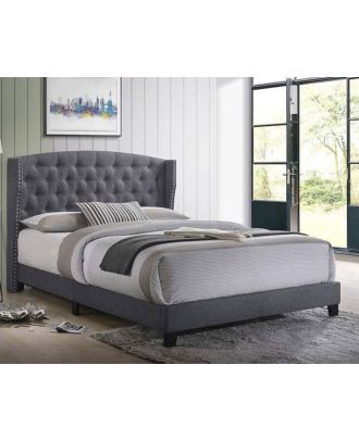 Modern bed, gray - ABR010