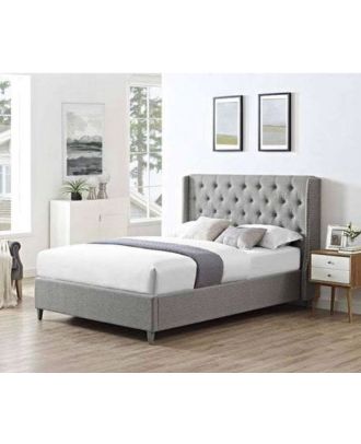 Modern bed, gray - ABR014