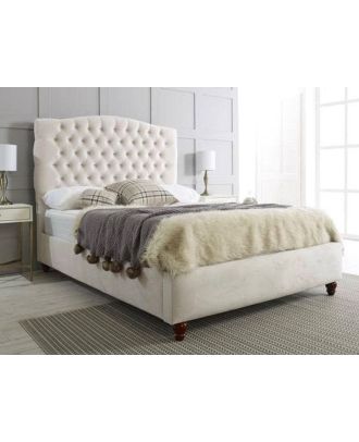 Modern bed, beige - ABR019