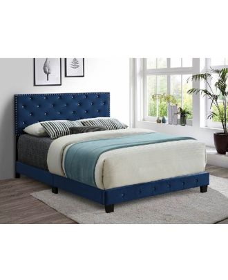 Modern bed, blue - ABR020