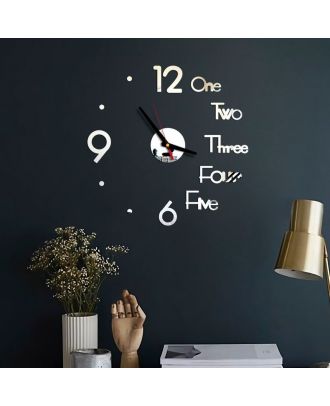 ساعة حائط، فضي لامع - AG350