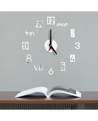 ساعة حائط، فضي لامع - AG355