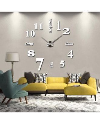 ساعة حائط، فضي لامع - AG357