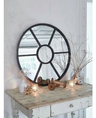 مرايا اطار خشبي، اسود - AG537