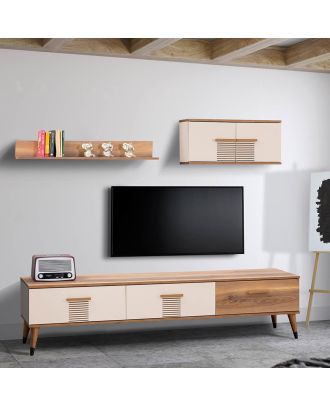 TV Unit, Brown*White - APP13