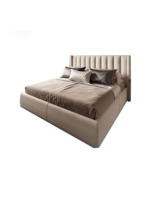 Button Tufted Bed, beige - AT023