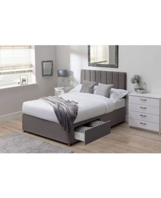 Button Tufted Bed, Gray - AT026