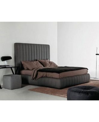 Button Tufted Bed, Dark gray - AT029