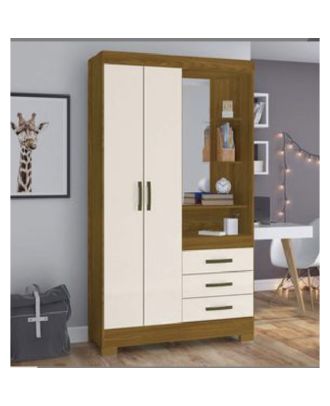 دولاب 120سم - ابيض*بني - b-460