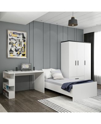 غرفة نوم 3 قطع ابيض  -  B-753