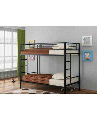 سرير معدن 120سم مزدوج - اسود BB102