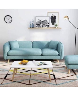 Sofa soft foam, Beech wood, light blue - BF08