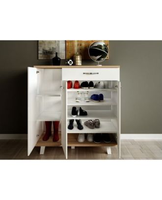 Shoe Rack, White*Beige - BRT55