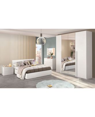 غرفة نوم 5  قطع - ابيض -  BRTRM03