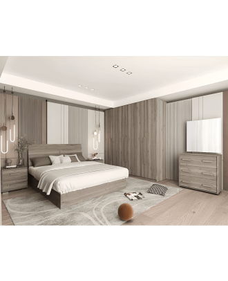 غرفة نوم 4 قطع - بني -  BRTRM04