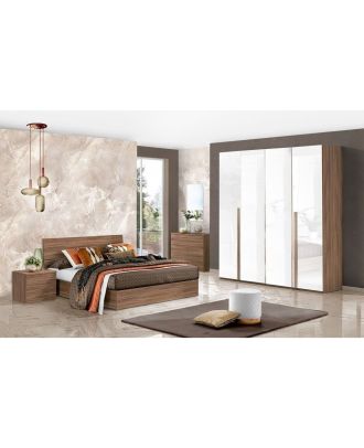 غرفة نوم 5  قطع - ابيض*بني  -  BRTRM09