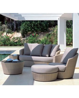 Outdoor furniture set 5 pieces, Beige - SH96