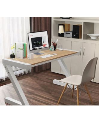 White Metal Desk- 120cm - cal.off.16
