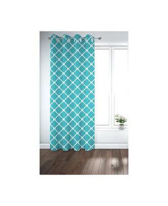 Printed curtain, Turquoise, 130*260cm - cat-17