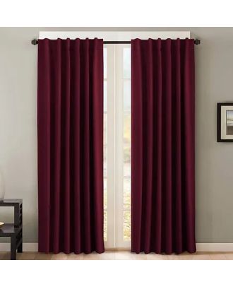 Blackout curtain, Dark Red, 270*260cm - cat-6