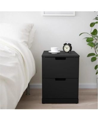 Commode 2 drawers, Black - COM 02