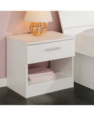 Commode 1 drawer & shelf, White - COM 03