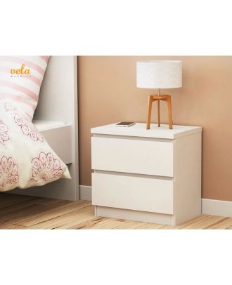 Commode 2 drawers, White - COM 10