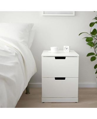 Commode 2 drawers, White - COM 11