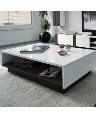 Coffee Table, White/Black - CP817