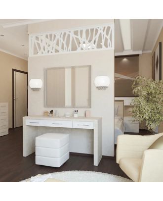 Makeup vanity 120cm, White - CRT03