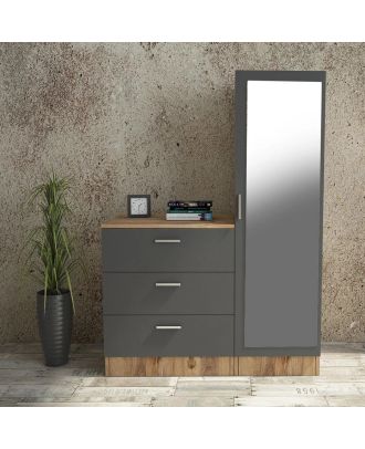 Makeup vanity 120cm, Gray*Wooden - CRT16