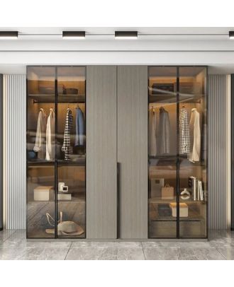 Wardrobe 240 cm, gray - DGR21