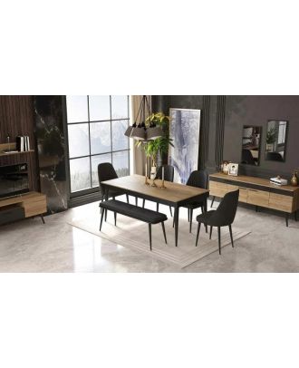 Dining room 4 chairs, MDF wood - DIR 13