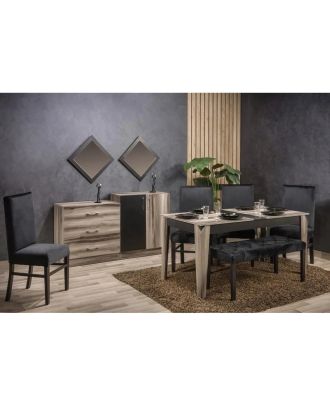 Dining room 4 chairs, MDF wood - DIR 18