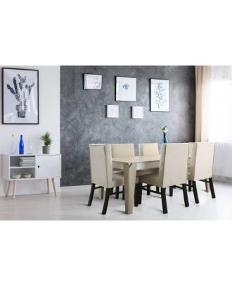 Dining room 7 pieces, 160*80cm beige - DIR 1