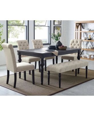 Dining table with 4 chairs and banquette - DIR 20