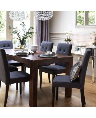 Dining room with 6 chairs - natural beech wood DIR 31