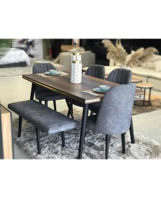 Dining table with 4 chairs and banquette - DIR 6